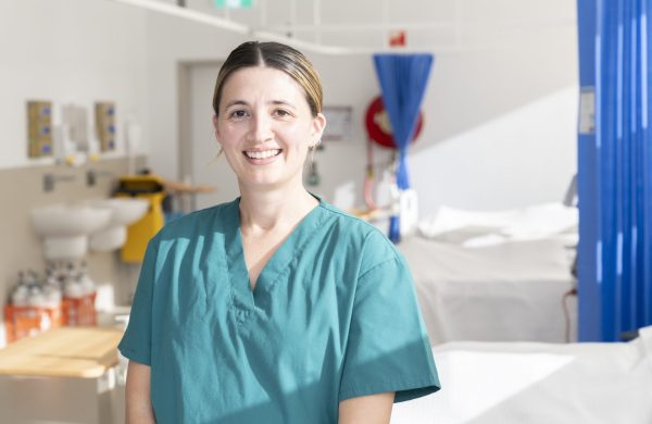 Claire in hospital simulation setting