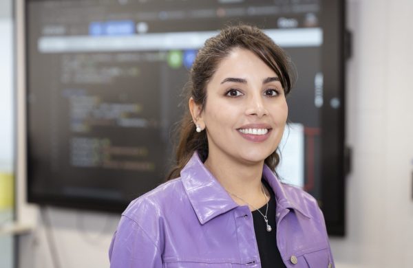 Masoumeh Bayat in a technology lab setting